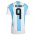 Maillot de foot Argentine Julian Alvarez #9 Domicile vêtements Copa America 2024 Manches Courtes